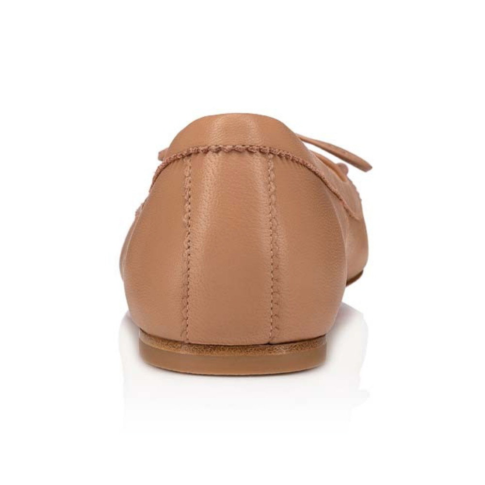 Christian Louboutin Mamadrague Flat Nude Blush Beige Nappa Ballet Ballerina 40 - Picture 15 of 16